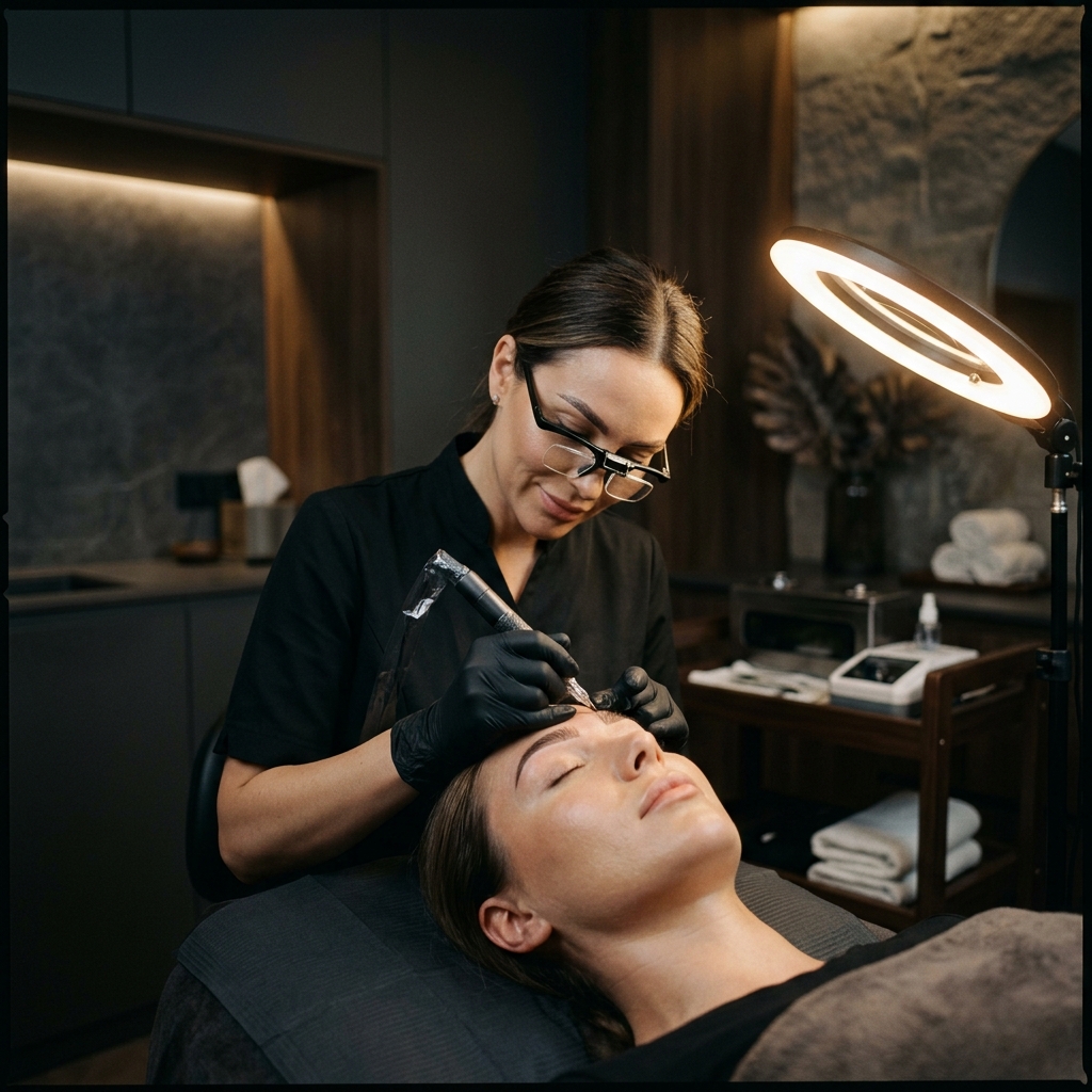 Permanent makeup application
